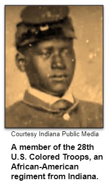 A member of the 28th U.S. Colored Troops, an African-American regiment from Indiana.