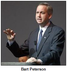 Indianapolis Mayor Bart Peterson at lectern, 2006. Image courtesy Wikipedia.