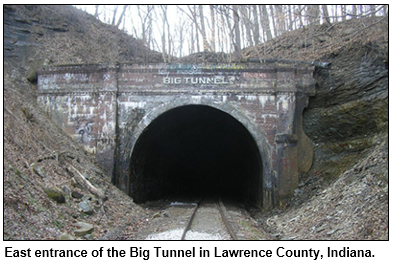 East entrance of the Big Tunnel in Lawrence County, Indiana. 