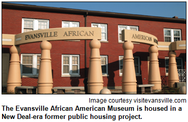 The Evansville African American Museum is housed in a New Deal-era former public housing project. Image courtesy visitevansville.com.