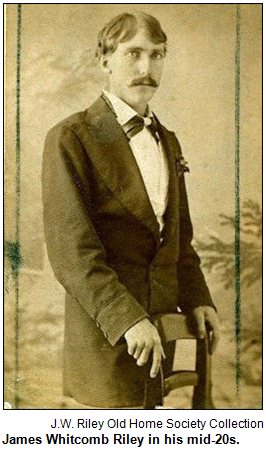 James Whitcomb Riley in his 20s. Image courtesy James Whitcomb Riley Old Home Society Collection.