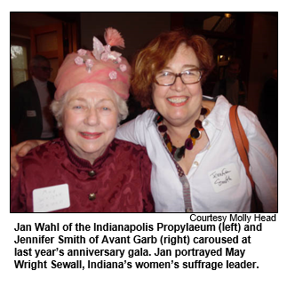 Jan Wahl and Jennifer Smith attended the 2016 Hoosier History Live anniversary gala in Indianapolis.