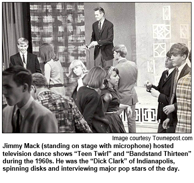 Jimmy Mac hosted television dance shows "Teen Twirl" and "Bandstand 13" during the 1960s.
