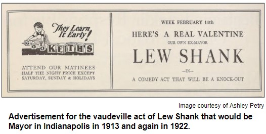 Lew Shank vaudeville advertisement