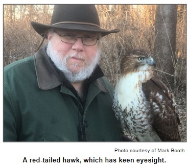 Mark Booth with Red Tail Hawk