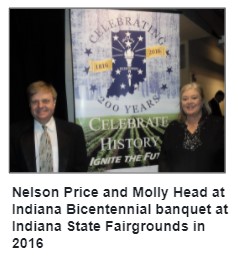 Nelson and Molly at Indiana Bicentennial banquet