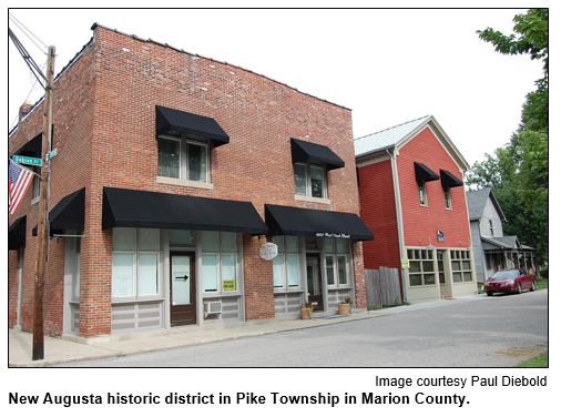 New Augusta historic district in Pike Township in Marion County.