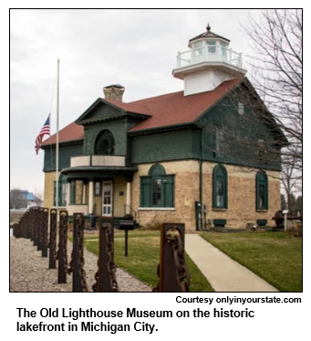 The Old Lighthouse Museum on the historic lakefront in Michigan City.
