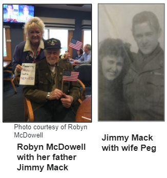 Images of Jimmy Mack with daughter Robyn and wife Peg.