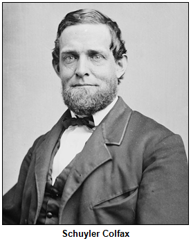 Schuyler Colfax of Indiana was 17th vice president of the United States.