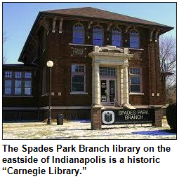 Spades Park Branch library is on the eastside of Indianapolis.