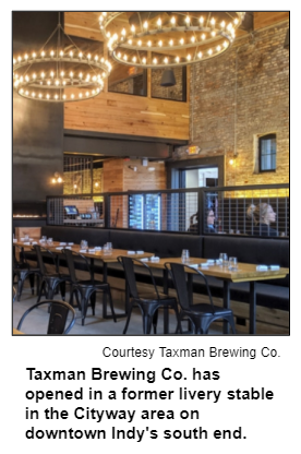 Taxman Brewing Co. has opened in a former livery stable in the Cityway area on downtown Indy's south end. Courtesy Taxman Brewing Co.