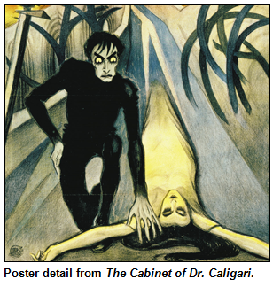Poster detail from The Cabinet of Dr. Caligari.