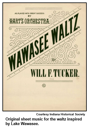 Original sheet music for the waltz inspired by Lake Wawasee. Courtesy Indiana Historical Society.