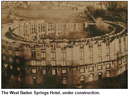 West Baden Springs Hotel, under construction.