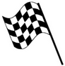 Checkered flag.