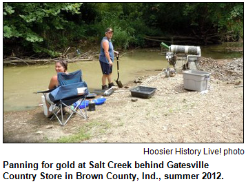 Panning for gold in Brown County, Ind.