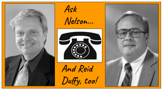 Photo of Nelson Price and Reid Duffy with caption "Ask Nelson... And Reid Duffy, too!