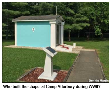 The modest chapel at Camp Atterbury.