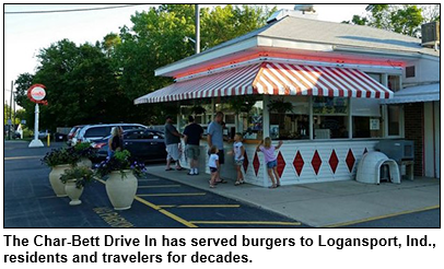 The Char-Bett Drive In has served burgers to Logansport, Indiana, residents and travelers for decades.