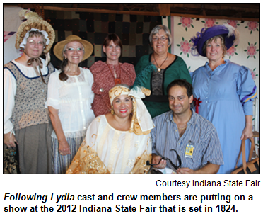 Cast and crew members of Following Lydia, 2012 Indiana State Fair.