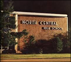 North Central High School exterior sign.