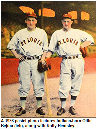A 1936 pastel photo features Indiana-born Ollie Bejma (left), along with Rolly Hemsley.