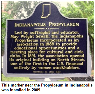 Propylaeum historical marker in Indianapolis.