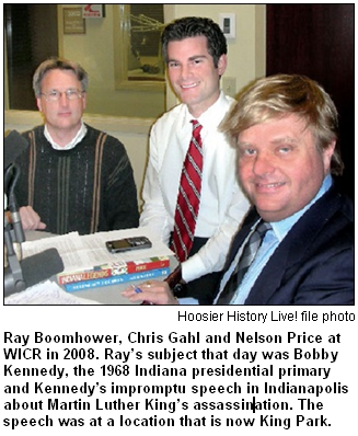 Ray Boomhower, Chris Gahl and Nelson Price at WICR in 2008.