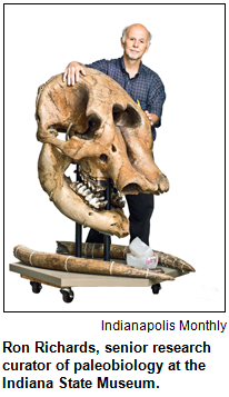 Ron Richards, senior research curator of paleobiology at the Indiana State Museum. Image courtesy Indianapolis Monthly.