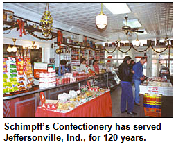 Schimpff’s Confectionery has served Jeffersonville, Ind., for 120 years.