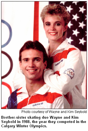 Wayne and Kim Seybold, Olympic ice skaters, in 1988.