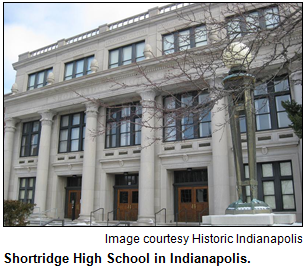 Shortridge High School in Indianapolis. Image courtesy Historic Indianapolis.