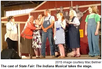 The cast of State Fair: The Indiana Musical takes the stage. 2015 image courtesy Mac Bellner.