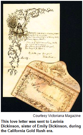 Victorian-era letter with envelope. Image courtesy Victoriana Magazine.