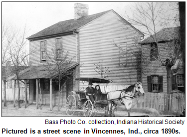Street scene in Vincennes, Ind., circa 1890s. Courtesy Bass Photo Co. collection, Indiana Historical Society.
