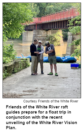 Friends of the White River raft guides prepare for a float trip in conjunction with the recent unveiling of the White River Vision Plan. Courtesy Friends of the White River