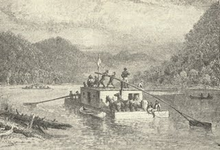 Drawing of a riverboat.
